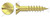 #0 X 1/4" Wood Screws, Flat Slot Drive, Brass