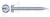 #10-16 X 1" Self-Piercing Screws, Hex Slotted Indented Washer Head, Needle Point, A/F=1/4", Steel, Zinc Plated