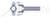 #10-32 X 3/4" Wing Screws, Type "D", Stamped, Steel, Zinc Plated