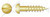 #1 X 1/4" Wood Screws, Round Slot Drive, Brass