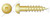 #8 X 3/4" Wood Screws, Round Square Drive, Brass