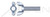 #8-32 X 5/8" Wing Screws, Type "D", Stamped, Steel, Zinc Plated