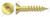 #10 X 1" Wood Screws, Flat Square Drive, Brass