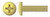 #2-56 X 9/16" Machine Screws, Pan Phillips Drive, Full Thread, Brass