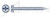 #10 X 1", A/F=5/16" Self-Piercing Screws, Hex Indented Washer Phillips/Slot Combo Drive, Steel, Zinc Plated