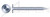 #8 X 1" Self-Piercing Screws, Modified Truss Phillips Drive, Steel, Zinc Plated