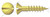 #10 X 2" Wood Screws, Oval Slot Drive, Brass