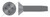 1/4"-20 X 2" Thread-Cutting Screws, Type "F", Flat Head Phillips Drive, Steel, Plain