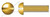 #10-24 X 3" Machine Screws, Round Slot Drive, Full Thread, Brass