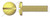 #10-24 X 1" Machine Screws, Binding Head Slot Drive, Full Thread, Brass