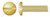 #6-32 X 1/4" Machine Screws, Binding Head Slot Drive, Full Thread, Brass