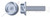 #8-32 X 5/16" Flange Screws, Locking Serrations, Full Thread, Steel, Zinc Plated