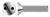 #10-32 X 5/8" Machine Screws, Flat Countersunk Head Tamper-Resistant Drilled Spanner Drive, Stainless Steel