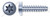 M4 X 8mm Thread Rolling Screws for Plastics, Metric, Pan 6Lobe Torx(r) Drive, Steel, Zinc Plated