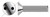 #8-32 X 1" Machine Screws, Flat Countersunk Head Tamper-Resistant Drilled Spanner Drive, Stainless Steel