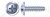 M3.5 X 25mm Thread Rolling Screws for Plastics, Metric, Pan Flange Head Phillips Drive, Steel, Zinc Plated