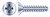 M4 X 18mm Thread Rolling Screws for Plastics, Metric, Flat Pozi Recess Type Z, Steel, Zinc Plated