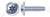M3.5 X 25mm Thread Rolling Screws for Plastics, Metric, Pan Flange Head 6Lobe Torx(r) Drive, Steel, Zinc Plated