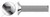 #10-24 X 1" Machine Screws, Flat Head Square Drive, 82 Degree Countersink, Full Thread, Stainless Steel
