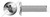 1/4"-20 X 3/4" Sidewalk Bolts, Machine Screws, Phillips/Slot Drive, Stainless Steel