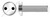 #10-24 X 5/8" Machine Screws, Pan Head Tamper-Resistant Drilled Spanner Drive, Stainless Steel