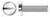 #6-32 X 1" Machine Screws, Pan Slot Drive, Full Thread, 316 Stainless Steel