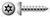 #10 X 1-1/4" Self-Tapping Sheet Metal Screws, Button Head Tamper-Resistant 6Lobe Torx(r) Pin Drive, Type "A", Stainless Steel
