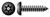 #8 X 1/2" Self-Tapping Sheet Metal Screws, Button Head Tamper-Resistant 6Lobe Torx(r) Pin Drive, Type "AB", Steel, Black Oxide, Includes Driver Bit