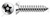 #12 X 1/2" Self-Tapping Sheet Metal Screws, Flat Countersunk Undercut Head Tamper-Resistant Torx Plus(r) Pin Drive, Stainless Steel