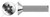 M6-1.0 X 50mm Machine Screws, Metric, Flat Countersunk Head Tamper-Resistant 6Lobe Torx(r) Pin Drive, Stainless Steel, Includes Driver Bit