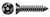 #10 X 3/4" Self-Tapping Sheet Metal Screws, Flat Countersunk Head Tamper-Resistant Torx Plus(r) Pin Drive, Type "AB", Steel, Black Oxide