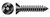 #14 X 5/8" Self-Tapping Sheet Metal Screws, Flat Countersunk Head Tamper-Resistant 6Lobe Torx(r) Pin Drive, Type "AB", Steel, Black Oxide, Includes Driver Bit