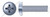 M6-1.0 X 35mm DIN 7985A / ISO 7045, Metric, Machine Screws, Pan Pozi Recess Type Z, Steel, Zinc Plated