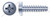M6 X 12mm Thread Rolling Screws for Plastics, Metric, Pan Pozi Recess Type Z, Steel, Zinc Plated
