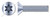 M3-0.5 X 16mm DIN 965 / ISO 7046, Metric, Machine Screws, Flat Head 6Lobe Torx(r) Drive, Steel, Zinc Plated