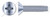 M5 X 10mm DIN 7516 Type D, Metric, Thread-Cutting Screws, Flat Head Phillips Drive, Steel, Zinc Plated