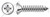M2.2 X 22mm DIN 7983 / ISO 7051, Metric, Self-Tapping Sheet Metal Screws, Oval Phillips Drive, Full Thread, A2 Stainless Steel