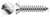 M6.3 X 50mm DIN 7972 / ISO 1482, Metric, Self-Tapping Sheet Metal Screws, Flat Slot Drive, Full Thread, A2 Stainless Steel