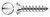 M4.8 X 13mm DIN 7973 / ISO 1483, Metric, Self-Tapping Sheet Metal Screws, Oval Slot Drive, Full Thread, A2 Stainless Steel