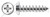 #10 X 3" Self-Tapping Sheet Metal Screws, Type "A", Pan Phillips Drive, Stainless Steel