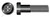 M4-0.7 X 30mm DIN 6912, Metric, Low Head Hex Socket Cap Screws, with Key Guide, Class 8.8 Steel, Plain