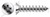 #8 X 3/8" Self-Tapping Sheet Metal Screws, Type "A", Flat Undercut Phillips Drive, Stainless Steel
