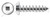 #14 X 3/4" Self-Tapping Sheet Metal Screws, Type "A", Pan Square Drive, Stainless Steel