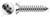 #7 X 1/2" Self-Tapping Sheet Metal Screws, Type "AB", Flat Undercut Phillips Drive, Stainless Steel