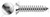 #8 X 3/8" Self-Tapping Sheet Metal Screws, Type "AB", Flat Undercut Square Drive, Stainless Steel