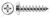 #8 X 1-1/2" Self-Tapping Sheet Metal Screws, Type "A", Pan Phillips Drive, Stainless Steel