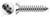#14 X 1" Self-Tapping Sheet Metal Screws, Type "AB", Flat Undercut Phillips Drive, Stainless Steel