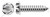 #14 X 1" Self-Tapping Sheet Metal Screws, Type "AB", Hex Slotted Indented Washer Head, Stainless Steel
