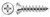 #6 X 1" Self-Tapping Sheet Metal Screws, Type "A", Oval Phillips Drive, Stainless Steel