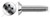 #10-32 X 1/2" Trilobe Thread Rolling Screws for Metals, Flat Undercut Phillips Drive, 410 Stainless Steel, Passivated and Waxed